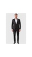 Deepsea Siyah Slim Fit Likralı 3 Lü Takım Elbise Ceket Yelek Pantolon Modern Şık Tasarım 2601798