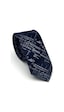 Gaffy Gri Kırcıl Desenli Lacivert Dokuma Kumaş Mendilli Slim Fit Kravat // Sdk-2611-2 Lacivert Gaffy Gri Kırcıl Desenli Lacivert Dokuma Kumaş Mendilli Slim Fit Kravat // Sdk-2611-2 Lacivert