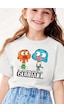 Uyguntarz Çocuk Gumball Baskılı Pamuklu Tshirt Beyaz Uyguntarz Çocuk Gumball Baskılı Pamuklu Tshirt Beyaz