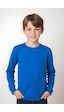 Fyk Kids Düz Basic Unisex Sweatshirt Mavi