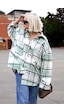 Madmext Su Yeşili Oversize Kadın Oduncu Gömlek Mg1589 Suyeşili