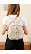 Just Polo Kadın Orta Boy Ayarlanabilir Askılı Şık Lakost Sırt Çantası Shopper Krem