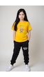 Fyk Kids Kız Çocuk Baskılı Happy Bear Bel Detayı Lastikli Alt-üst Pijama Takımı Sarı
