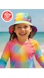 Denokids Uv Korumalı Batik Desenli Kız Çocuk Şapka Renkli