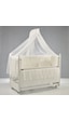 Meltem Kids Mondo Sallanır Ahşap Anne Yanı Beşik 60x120 cm (beyaz-ekru) Ekru