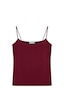 Vadon 1007 Kadın Pamuklu Slim Fit İnce Askılı Yumuşak Dokulu Basic Atlet Body Bordo
