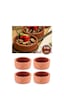 Elizi Çömlekleri 4 Adet Sırlı Toprak Güveç Kasesi, Fırın Sütlaç Yoğurt Kabı 4 Lü Set 4x500ml Sırlı Toprak