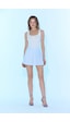 Sagaza Studio Ss6013 Pileli Mini Etek Bebe Mavisi