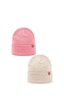 Sayzen Your Shine Unisex Basic Katlamalı 2'li Bere Set Pembe-stone