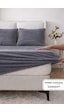 Süper Yumuşak Flanel Kadifemsi Peluş Lastikli Fitted Çarşaf Seti Kaymaz Tek/çift Kişilik Antrasit