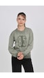 Toontoy Kız Çocuk 85 Baskılı Sweatshirt Haki