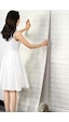 70x500cm Tek Paça Kendinden Yapışkanlı Beyaz Tuğla Desen 3D Duvar Kağıdı Paneli