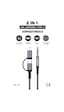 2in1 Android Apple Uyumlu iPhone Type c & Lightning 3 5mm 100cm Aux Ses Kablosu Araç Kulaklık