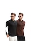Madmext Siyah/kahverengi Polo Yaka Fermuarlı 2'li Paket Örme Kazak E7456 Siyah/kahverengi Madmext Siyah/kahverengi Polo Yaka Fermuarlı 2'li Paket Örme Kazak E7456 Siyah/kahverengi