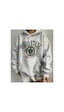 Blackjack Giyim Unisex Gri Oversize Kapüşonlu Kanguru Cepli Ohio State Baskılı Sweatshirt Hoodie Model4