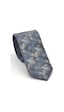 Gaffy Mavi Şal Desenli Gri Dokuma Kumaş Mendilli Slim Fit Kravat // Sdk-2507-4 Gri Gaffy Mavi Şal Desenli Gri Dokuma Kumaş Mendilli Slim Fit Kravat // Sdk-2507-4 Gri