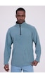 Freemen Erkek Fit Dik Yaka Yarım Fermuarlı Sweatshirt Polar Mavi