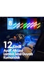 12 Ledli Ayak Altı Led Lamba Sese Ve Müziğe Duyarlı Kumandalı Led