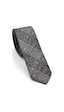 Gaffy Füme Gri Verev Desenli Dokuma Kumaş Mendilli Slim Fit Kravat // SDK-240106 Füme Gaffy Füme Gri Verev Desenli Dokuma Kumaş Mendilli Slim Fit Kravat // SDK-240106 Füme