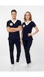 Unisex Lacivert Sorumlu Hemşire Scrubs Üniforma Takım Patriot Blue Sağlık Bakanlığı Yeni Yön. Uygun Lacivert