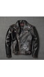 Nyc Giyim Tekstil & Deri Eskitme Biker Mont Hakiki Deri Siyah - Kahverengi