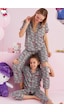 Siyah İnci Lisanslı %100 Pamuk Çok Renkli Düğmeli Biyeli Pijama Takım Hk050 Gri Siyah İnci Lisanslı %100 Pamuk Çok Renkli Düğmeli Biyeli Pijama Takım Hk050 Gri