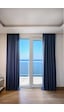 Olea 140x270 Cm 2 Adet Fon Perde İndigo Mavi