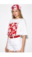 Shade Kadın Bisiklet Yaka Çiçek Baskılı Oversize %100 Pamuklu T-shirt Öt100001 60286273 - Beyaz-kırmızı Beyaz - Kırmızı Shade Kadın Bisiklet Yaka Çiçek Baskılı Oversize %100 Pamuklu T-shirt Öt100001 60286273 - Beyaz-kırmızı Beyaz - Kırmızı