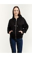 Calvin Klein Kadın Regular Fit Fermuarlı Kapüşonlu Sweatshirt - Siyah Black