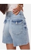 it's basic Kadın Ice 4s6-3 Relax Fit Midi Boy Esnek Kumaş Denim Şort Ice Rengi