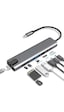 Grc Accessory 8 in 1 4K Type C USB 3.0 Hub HDMI RJ45 SDTF Adaptörü