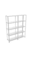 Raf Burada  5 Katlı Duble Galvaniz Çelik Raf - Depo, Arşiv, Kiler, Dosya, Market Rafı-43x60x200 cm- 0.70 mm