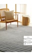 Ocean Home Textile Gri Renk Çizgi Desenli Şönil Halı Kilim 120 X 180 Cm