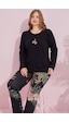 Siyah İnci Pamuklu Curve Büyük Beden Battal Boy Örme Pijama Takım24240733 Siyah