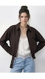 Shade Kadın Oversize Kemer Detaylı Fermuarlı Astarlı Denim Bomber Ceket 2917 60286040 - Kahverengi
