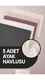 Serra 5 Adet %100 Pamuk En Iyi Emici Ayak Havlusu Konforlu Banyo Paspası 50x70cm Diğer