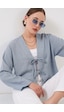 Bigdart Önü Bağlamalı Keten Kimono 960 - Açık Mavi Bigdart Önü Bağlamalı Keten Kimono 960 - Açık Mavi