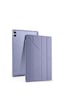 Galaxy Uyumlu Tab S11 Ultra Kılıf Mkst Tri Folding Kalem Bölmeli Standlı Kılıf - Mor Tablet Kılıfı