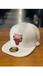 Hamze Chicago Bulls Nba Nakış Hip Hop Snapback Rapper Şapka Cap Beyaz