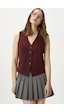 Ritnice Kadın Style Bordo Astarlı Dokuma Yelek Bordo Ritnice Kadın Style Bordo Astarlı Dokuma Yelek Bordo