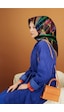 Armine Ipek Eşarp Twill Füme Yeşil Mavi Mor 8843-07