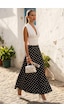 Madmext Siyah Puantiyeli Maxi Kadın Saten Etek Mg2725 Madmext Siyah Puantiyeli Maxi Kadın Saten Etek Mg2725