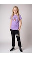 Fyk Kids Kız Çocuk Yuvarlak Yaka Baskılı Boy Cat Alt-üst Pijama Takımı Lila
