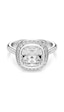 Swarovski 5758470 Yüzük Una:rıng Cushıon Halo Cry/rhs 58 Metalik Ayarlanabilir