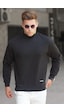 Madmext Siyah Balıkçı Yaka Sweatshirt 5301 Siyah