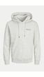 Jack & Jones Erkek Jjalvıs Fermuar Kapamalı Kapüşonlu Sweatshirt 12256847 Gri