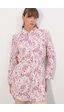 Bigdart Kadın Desenli Uzun Gömlek Tunik 5997 - Pembe Bigdart Kadın Desenli Uzun Gömlek Tunik 5997 - Pembe