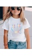 Uyguntarz Çocuk Emoji Hologram Baskılı Pamuklu Tshirt Beyaz