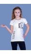 Toontoy Kids Toontoy Kız Çocuk T-shirt Göğsü Lazer Kesim Ekru