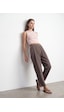 Dilvin 72349 %100 Pamuk Beli Lastikli Jean-kahve